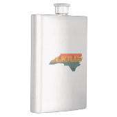 ノースカロライナの木のシルエット フラスク (右)