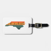 ノースカロライナの木のシルエット ラゲッジタグ (正面横)