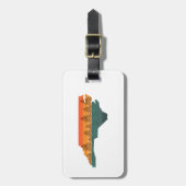 ノースカロライナの木のシルエット ラゲッジタグ (正面縦)