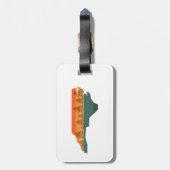 ノースカロライナの木のシルエット ラゲッジタグ (裏面縦)