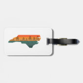 ノースカロライナの木のシルエット ラゲッジタグ (裏面横)