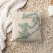 ノースカロライナの海岸(1875年)のヴィンテージの地図 クッション (ブランケット)