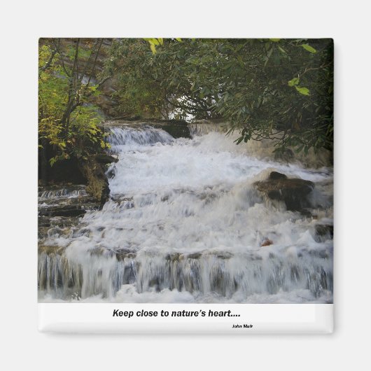 ノースカロライナの滝 マグネット (正面)