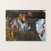 ノースカロライナの滝 秋の写真 ジグソーパズル (横)