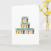 ノースカロライナの漫画猫からのハッピーバースデー カード (黄色い花)