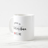 ノースカロライナの誰かが私の地図コーヒーマグを好き コーヒーマグカップ (正面左)