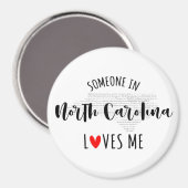 ノースカロライナの誰かが私の磁石を愛している マグネット (正面/裏面)