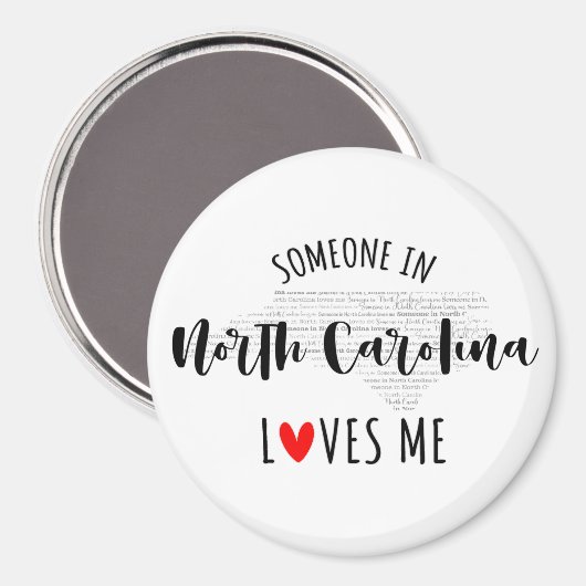 ノースカロライナの誰かが私の磁石を愛している マグネット (正面/裏面)