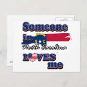 ノースカロライナの誰かが私を愛している ポストカード (正面/裏面)