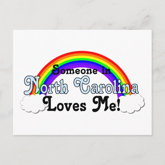 ノースカロライナの誰かが私を愛している ポストカード (正面)