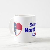 ノースカロライナの誰かは私を愛します コーヒーマグカップ (正面左)