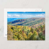 ノースカロライナの青い尾根パークウェーススモークマウンテン ポストカード (正面/裏面)