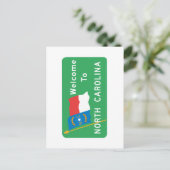 ノースカロライナへようこそ – USA Road Sign ポストカード (スタンド正面)