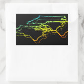 ノースカロライナぼやけーチル 長方形シール (バッグ)