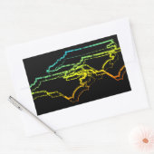 ノースカロライナぼやけーチル 長方形シール (封筒)