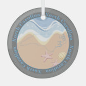 ノースカロライナビーチ ガラスオーナメント (正面)