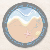 ノースカロライナビーチ ラウンドペーパーコースター (正面)