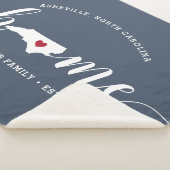 ノースカロライナホーム州 パーソナライズされた シェルパブランケット (3/4)