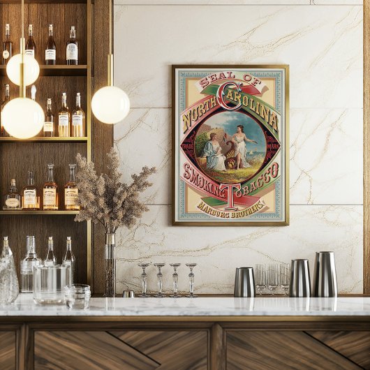ノースカロライナヴィンテージたばこ広告印 ポスター