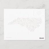 ノースカロライナヴィンテージ写真マップアンティークグラフ ポストカード (裏面)