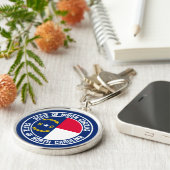 ノースカロライナ丸エンブレム キーホルダー (側面)