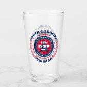 ノースカロライナ円形タイポグラフィデザイン タンブラーグラス (裏面)