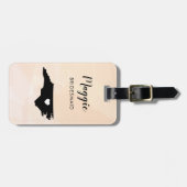 ノースカロライナ地図ラゲージタグ、ウェディングパーティー ラゲッジタグ (正面横)