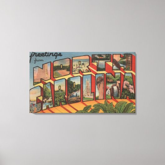 ノースカロライナ大文字のシーン キャンバスプリント (正面)