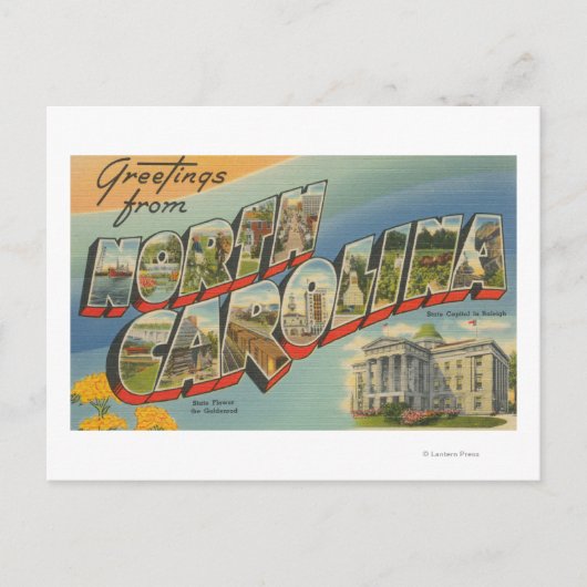 ノースカロライナ大文字模様2 ポストカード (正面)