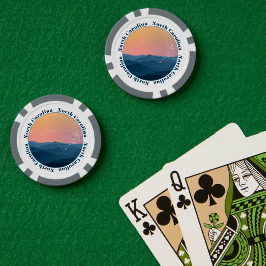 ノースカロライナ山脈 ポーカーチップ (ポーカーテーブル (ダブル))
