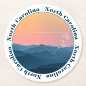 ノースカロライナ山脈 ラウンドペーパーコースター (正面)