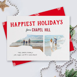 ノースカロライナ州からのハッピーホリデーズツーフォト シーズンカード
