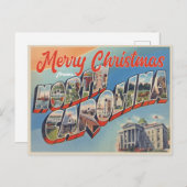 ノースカロライナ州からのメリークリスマスヴィンテージスタイル ポストカード (正面/裏面)