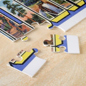 ノースカロライナ州からの挨拶ヴィンテージ ジグソーパズル (側面)