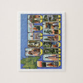 ノースカロライナ州からの挨拶ヴィンテージ ジグソーパズル (縦)