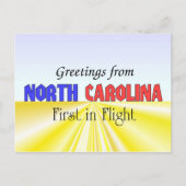 ノースカロライナ州からの挨拶 ポストカード (正面)