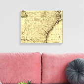 ノースカロライナ州とサウスカロライナ州 – パノラマ キャンバスプリント (インサイチュ (リビング))