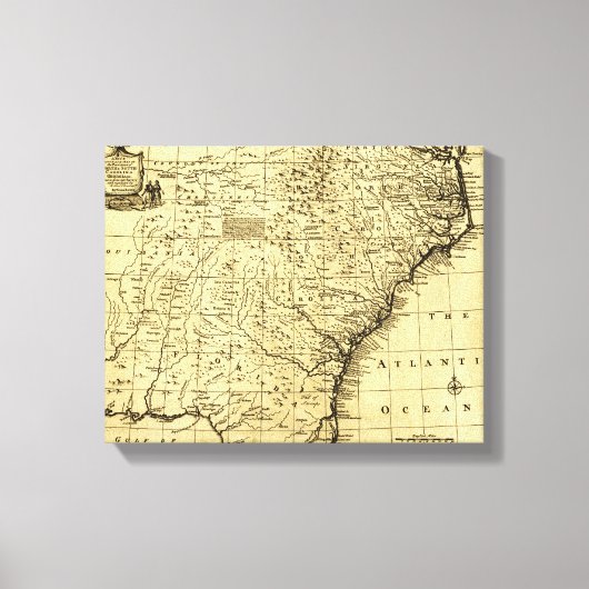 ノースカロライナ州とサウスカロライナ州 – パノラマ キャンバスプリント (正面)