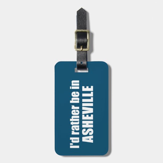 ノースカロライナ州のアッシュビルにいる方がいい ラゲッジタグ (正面縦)