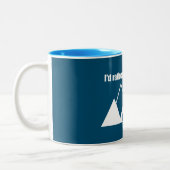 ノースカロライナ州のアッシュビルに行きたい ツートーンマグカップ (左)