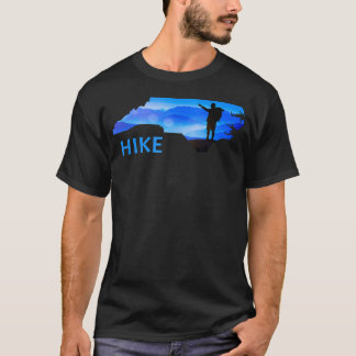 ノースカロライナ州のハイキング・マウンテンズNCブルー Tシャツ