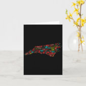 ノースカロライナ州のハッピーホリデー カード (黄色い花)