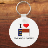ノースカロライナ州のパイン・クノル・ショアーズが大好き キーホルダー (正面)
