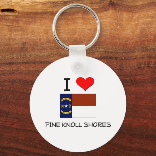 ノースカロライナ州のパイン・クノル・ショアーズが大好き キーホルダー (正面)