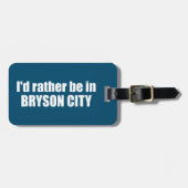 ノースカロライナ州のブライソンシティホテルに行きたい ラゲッジタグ (正面横)