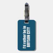 ノースカロライナ州のブライソンシティホテルに行きたい ラゲッジタグ (裏面縦)