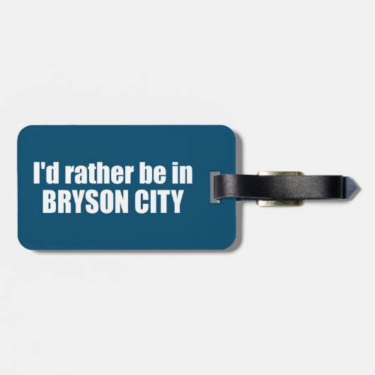 ノースカロライナ州のブライソンシティホテルに行きたい ラゲッジタグ (裏面横)