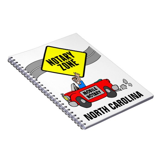 ノースカロライナ州の公証人ゾーンレッドスポーツカー ノートブック (右側)
