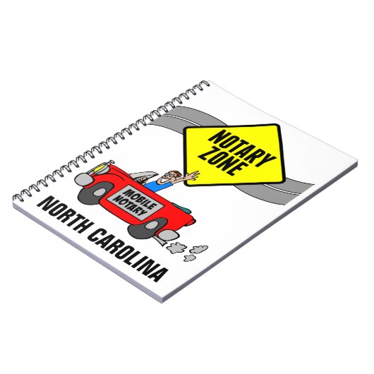 ノースカロライナ州の公証人ゾーンレッドスポーツカー ノートブック (左側)