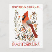 ノースカロライナ州の北(鳥)ショウジョウコウカンチョウの鳥 ポストカード (正面)